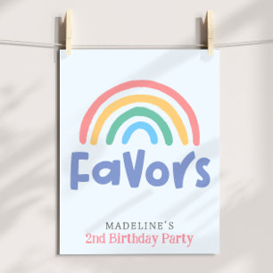 Mädchen Two Cool 2. Geburtstag Regenbogen Mitgebse Poster