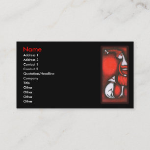 Mädchen u. Hund Visitenkarte