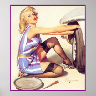 Mädchen und Autos Poster