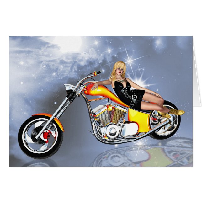 Mädchen und Chopper (Vorderseite (Horizontal))