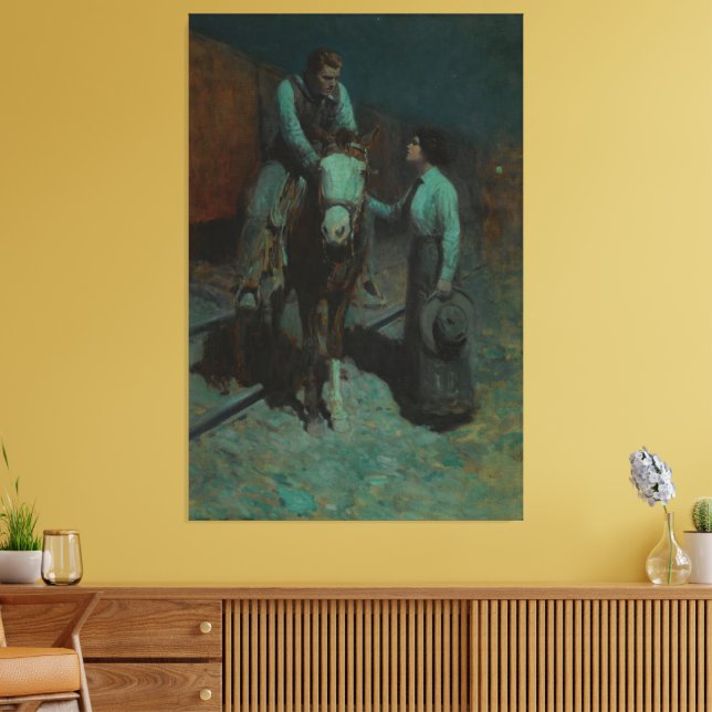Mädchen und Cowboy Leinwanddruck (Insitu (Wohnzimmer))