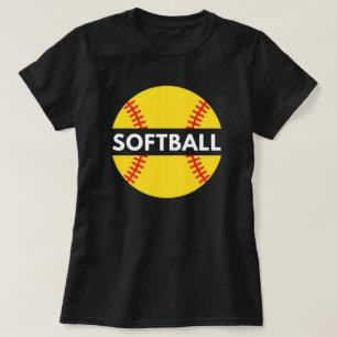 Mädchen und Frauen-Softball Softball Zitat Black T-Shirt