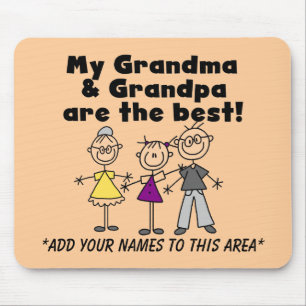 Mädchen und Großeltern individuell anpassbares Mau Mousepad