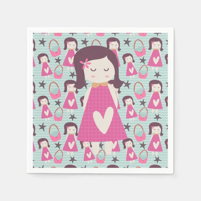 Mädchen und Handtaschen Serviette (Vorderseite)