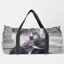 Mädchen und ihr Hund Duffle Bag