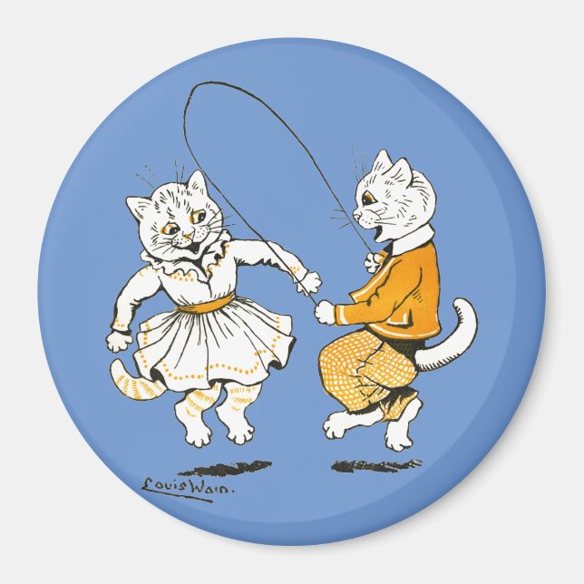 Mädchen und Jungen, Louis Wain Magnet (Vorne)