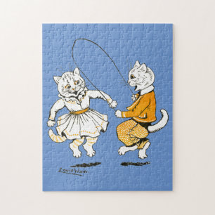 Mädchen und Jungen, Louis Wain Puzzle