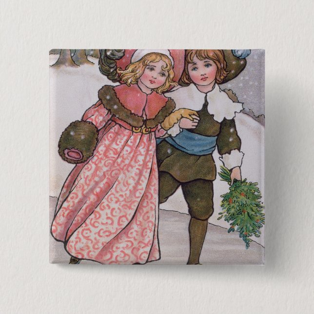Mädchen-und Jungen-Skaten Button (Vorderseite)