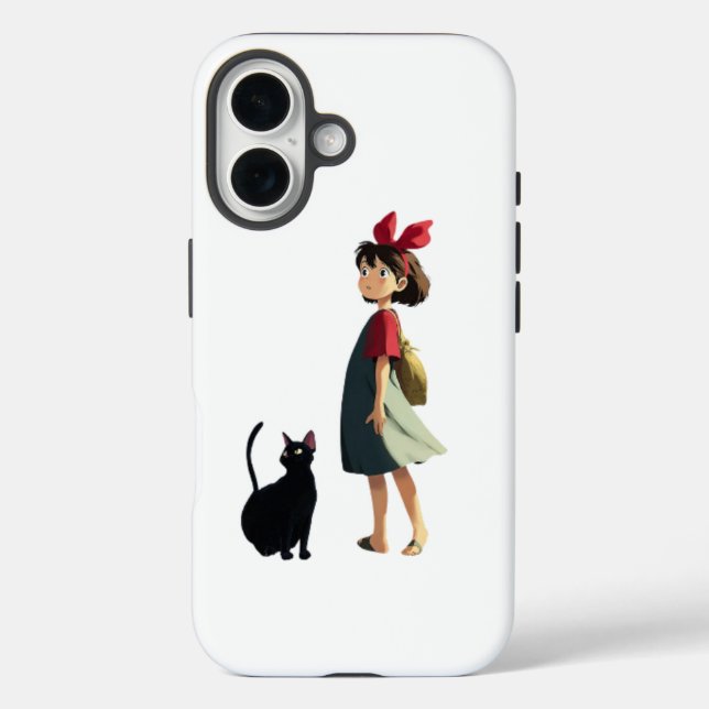 Mädchen und Katze Handy  Case-Mate iPhone Hülle (Rückseite)