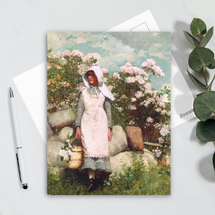 Mädchen und Lorrel von Winslow Homer Postkarte