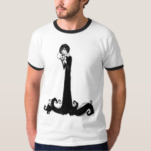Mädchen und Schädel weiße T T-Shirt