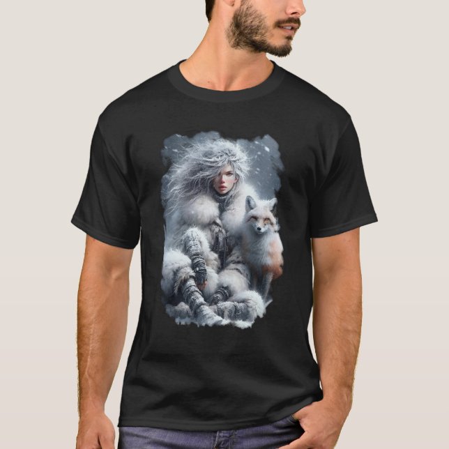 Mädchen und Wolfe T-Shirt (Vorderseite)