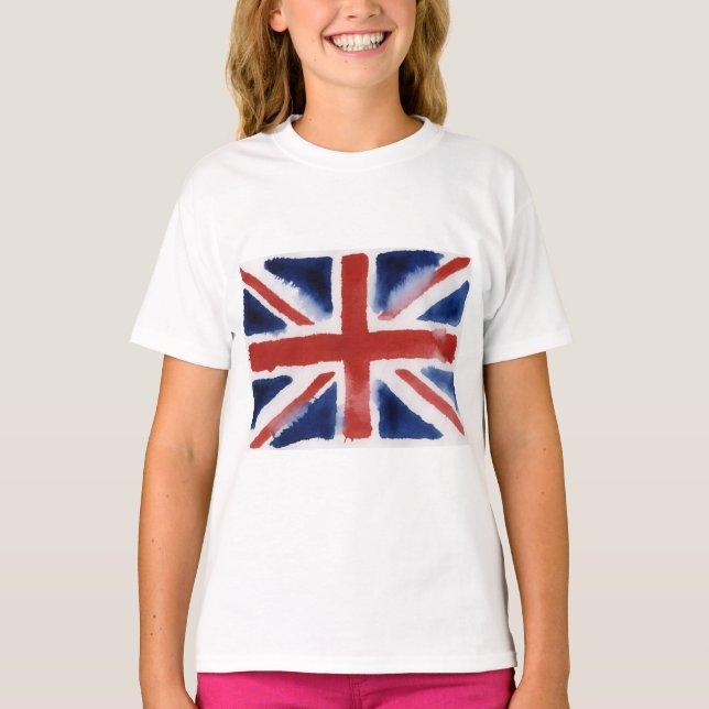 Mädchen Union Jack  T-Shirt (Vorderseite)