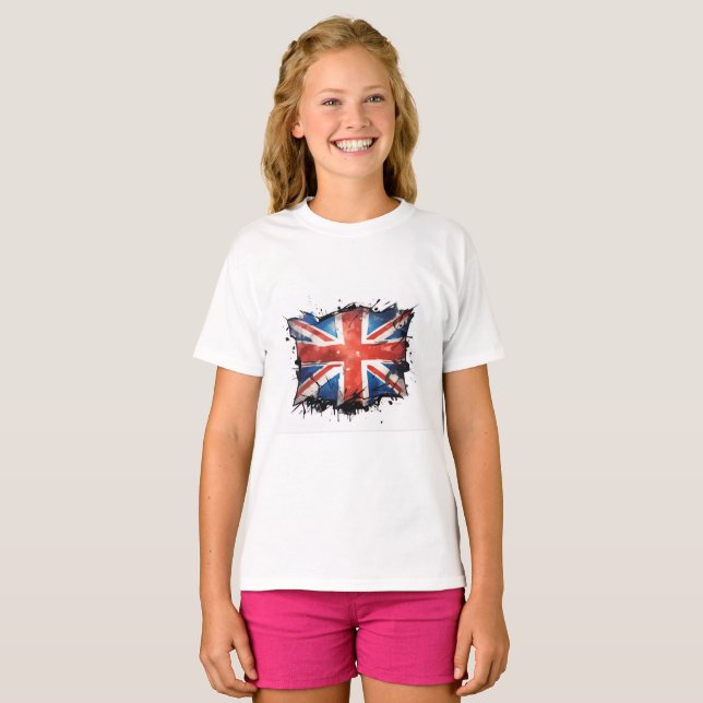 Mädchen Union Jack T-Shirt (Vorne ganz)