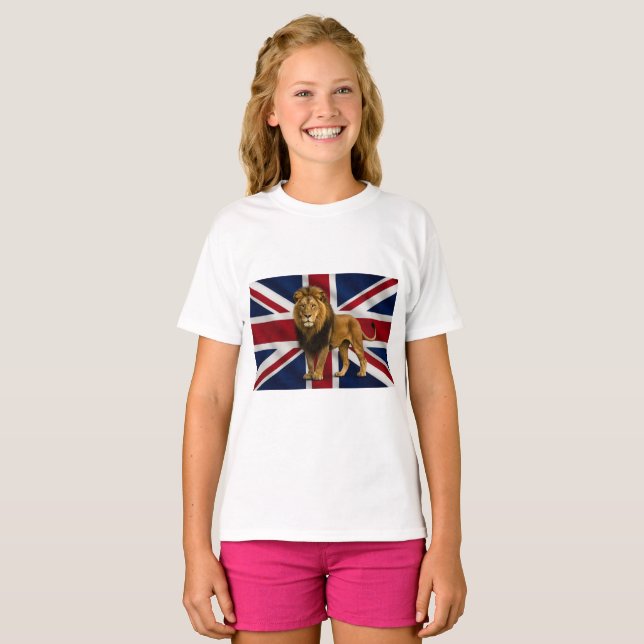 Mädchen-Union-Jack-T-Shirt T-Shirt (Vorne ganz)