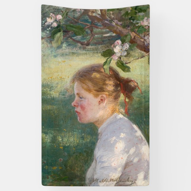 Mädchen unter dem Apfelbaum (von Danielson-Gambogi Banner (Vertikal)