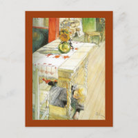 Mädchen unter einem Küchentisch