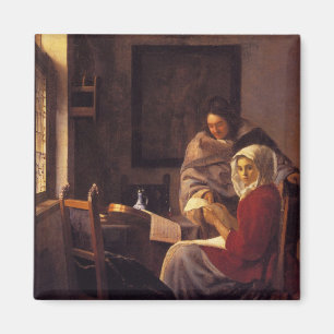 Mädchen unterbrach ihre Musik Magnet