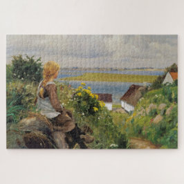 Mädchen verloren in Gedanken (von H.A. Brendekilde Puzzle