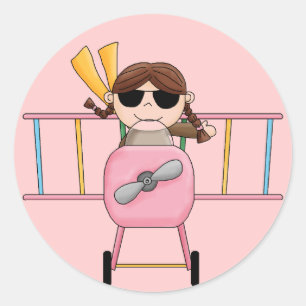 Mädchen-VersuchsT - Shirts und Geschenke Runder Aufkleber