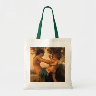 Mädchen verteidigt sich gegen Cupid von Bouguereau Tragetasche