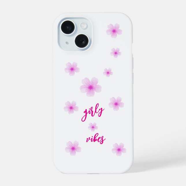Mädchen-Vibe iPhone 15 Hülle (Rückseite)