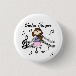 Mädchen-Violinen-Spieler-Knopf Button