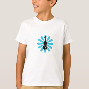 Mädchen-Violinen-T - Shirt mit Blume