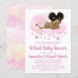 Mädchen Virtual Drive By Baby Shower Einladung