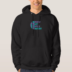 Mädchen Volleyball Bump Set Spike Wiederholung Tür Hoodie