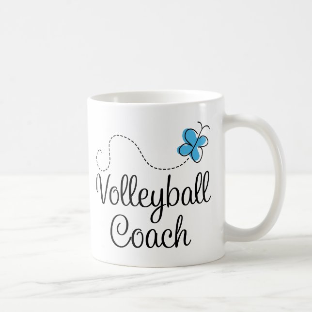 Mädchen-Volleyball-Trainer-Geschenk Tasse (Rechts)