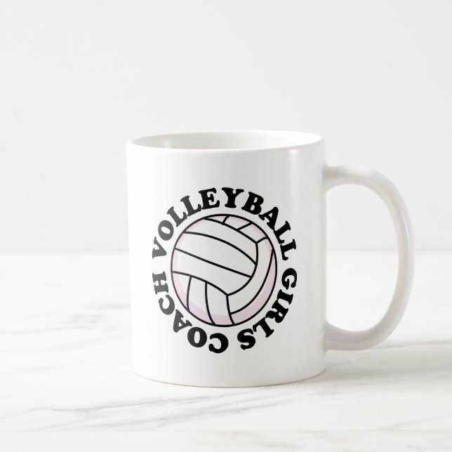 Mädchen-Volleyball-Trainer-Geschenk Tasse (Rechts)