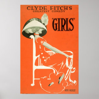 Mädchen von Clyde Fitch 1910 Poster