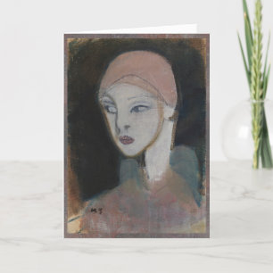 Mädchen von der Insel, Schjerfbeck Dankeskarte