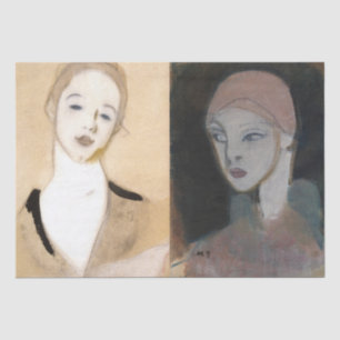 Mädchen von der Insel, Schjerfbeck Seidenpapier