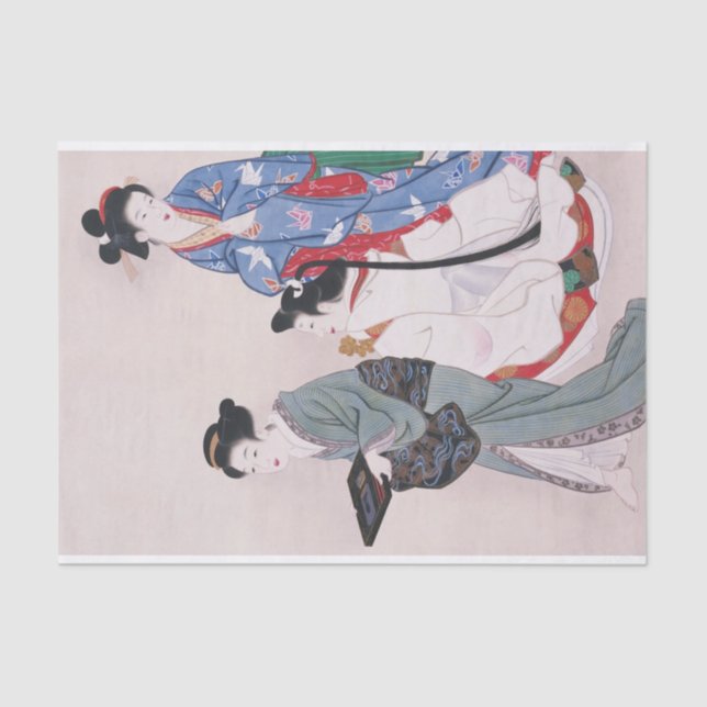 Mädchen von Yamaguchi Soken Seidenpapier (Vorderseite)