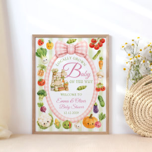 Mädchen vor Ort Baby Shower Begrüßung Poster