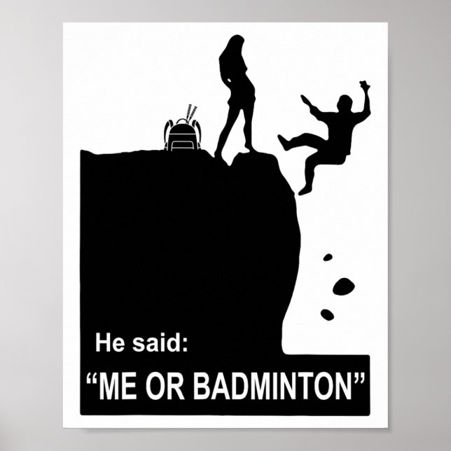 Mädchen wählen Badminton statt Junge Poster (Vorne)