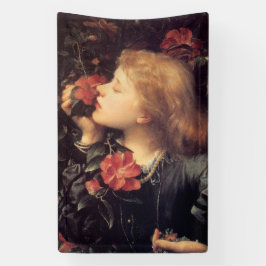 Mädchen wählen eine schöne Blume (von G.F. Watts) Banner