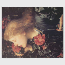 Mädchen wählen eine schöne Blume (von G.F. Watts) Geschenkpapier