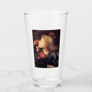 Mädchen wählen eine schöne Blume (von G.F. Watts) Glas