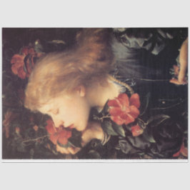 Mädchen wählen eine schöne Blume (von G.F. Watts) Seidenpapier