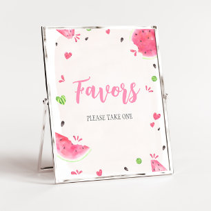 Mädchen Wassermelone Baby Shower Favoriten Schild