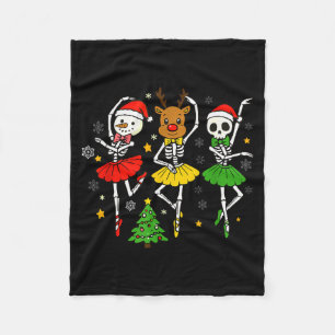 Mädchen Weihnachten Ballett Skelett Ballerina Frau Fleecedecke