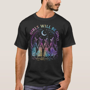Mädchen werden Mädchen Hexe Gruselige Saison T-Shirt
