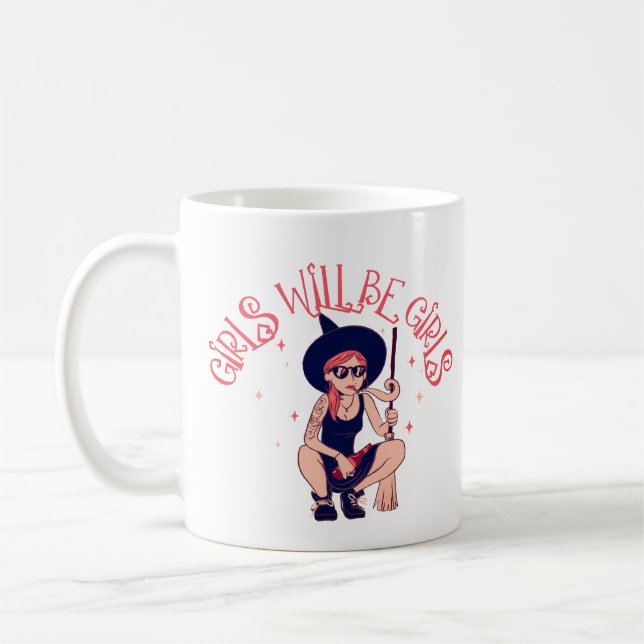 Mädchen werden Mädchen sein | Klassischer Hexenbec Kaffeetasse (Links)