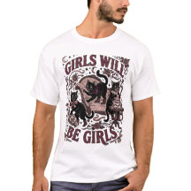 Mädchen werden Mädchen sein Vintage-Gothic-Schwarz