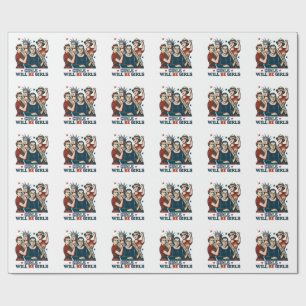 Mädchen werden weibliche Feminismus Frauen stärken Geschenkpapier