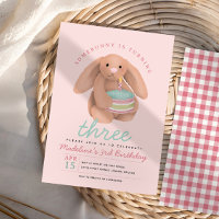 Mädchen Whimsical Süße Rosa Hase und Kuchen Geburt
