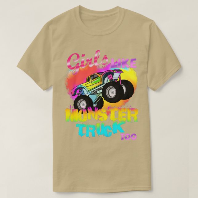 Mädchen wie Monster Trucks zu Girl Monster Truck1 T-Shirt (Design vorne)
